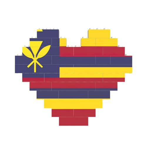 Puzzle Flagge des Königreichs Hawaii, Bausteine, Herzform, personalisiertes Geschenk für Männer und Frauen von LimPac