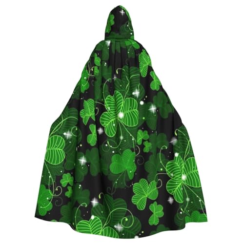 St. Patricks Day Leaves Unisex Erwachsene Kapuzenumhang Cosplay Kostüm Hexenumhang Robe für Halloween Weihnachten Party von LimPac