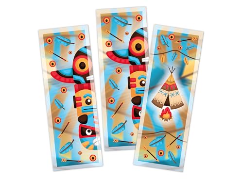 10 Lesezeichen Set Papier Mitbringsel Gastgeschenk Mitgebsel Giveaways zum Kindergeburtstag Motto-Party Fest Feier Event Girls Mädchen Schule Kindergarten Unisex Teenies Mädels Jungs Indianer Federn von Limonia