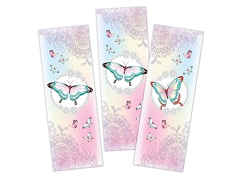 Limonia 12 Lesezeichen Papier Schmetterling Blumen Set Mitgebsel Mitbringsel Gastgeschenk Dank Giveaways zum Kindergeburtstag Fest Event Motto-Party Feier für Teens Mädchen Jungen Kindergarten Schule von Limonia