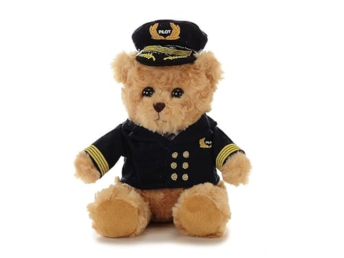 Plüschbär mit Pilotenuniform / Plush Bear with Pilot uniform 22cm von Limox