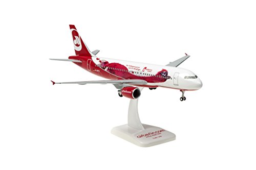 Limox Wings Airbus A320 Air Berlin Milo 1:200 D-ABFO, Rot, Kunststoff, Jugendliche, Kinder, Unisex, Flugzeugmodell, Modellflugzeug von Limox Wings