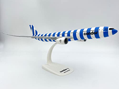 Limox Flight Shop - Airbus A330-900neo Condor Sea Blue Stripes 1/200| Flugzeug Spielzeug für jeden, Flugzeug zum bewundern, Modellflugzeug detailiert nachgebaut, Flugzeug Modelle detailgetreu von Limox