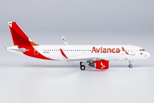 Limox NG Model Airbus A320-200 Avianca N745AV 1:400 Metall Modellflugzeug für Hobbyisten und Sammler, Weiß, 9 cm x 9 cm x 5 cm, Enthält Fahrwerk (Landing Gear), Erwachsene von Limox