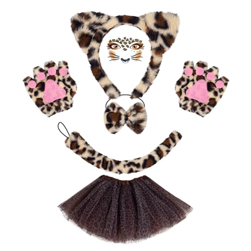1/3/4/5/6 Katzen Kostüm Set Halloween Cosplay Party Requisiten Ohren Stirnband Fliege Schwanz Tutus Gesicht Aufkleber 1/3/4/5/6 Katzen Kostüm Set Halloween Cosplay Party Requisiten Ohren Stirnband Fliege Schwanz Tutus Gesicht Aufkleber von Limtula