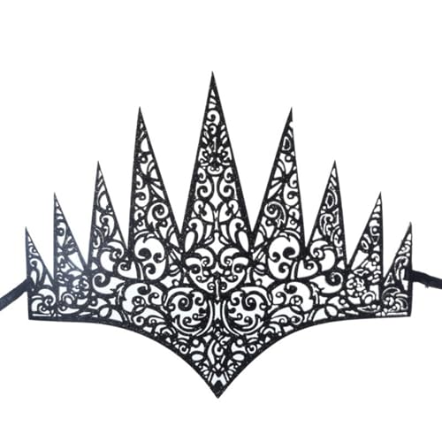 Aufwendige ausgeschnittene Krone, Party-Kopfschmuck für Maskerade, Kostüm, Halloween, Feier, elegantes, leichtes Design, goldfarben, hohl, mit bequemen Stirnbändern Aufwendige ausgeschnittene Krone, Party-Kopfschmuck für Maskerade, Kostüm, Halloween, Feier, elegantes, leichtes Design, goldfarben, hohl, mit bequemen Stirnbändern von Limtula