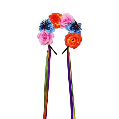 Halloween-Kopfbedeckung für Kinder und Erwachsene, Blumenspinnen, Dekoration, festliche Kopfbedeckung für verschiedene Altersgruppen, Halloween-Kostüm, Stirnbänder mit Bändern Halloween-Kopfbedeckung für Kinder und Erwachsene, Blumenspinnen, Dekoration, festliche Kopfbedeckung für verschiedene Altersgruppen, Halloween-Kostüm, Stirnbänder mit Bändern von Limtula