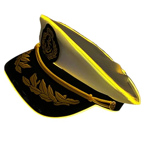 LED-beleuchteter Baumwollhut mit Kapitän-Stickerei für stilvollen Nachtspaß und LED-Beleuchtungskappen LED-beleuchteter Baumwollhut mit Kapitän-Stickerei für stilvollen Nachtspaß und LED-Beleuchtungskappen von Limtula