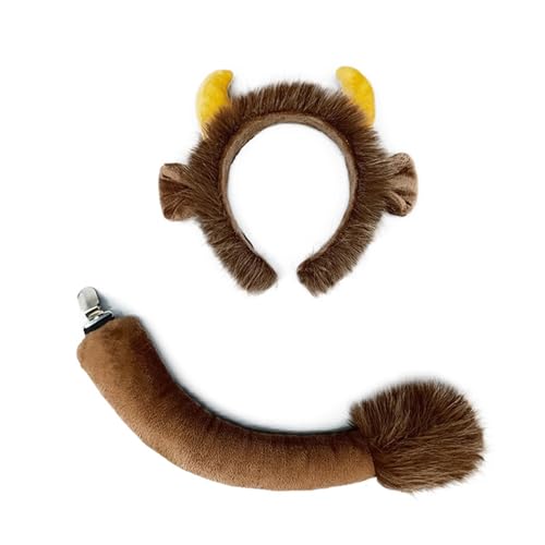Limtula 1/2-teiliges Yaks-Ohren- und Schwanz-Set, Tier-Kostüm, Ohren, Stirnband, Schwanz, Halloween, Cosplay, Jungen, Mädchen, Halloween, Cosplay-Kostüme Limtula 1/2-teiliges Yaks-Ohren- und Schwanz-Set, Tier-Kostüm, Ohren, Stirnband, Schwanz, Halloween, Cosplay, Jungen, Mädchen, Halloween, Cosplay-Kostüme von Limtula
