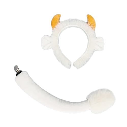 Limtula 1/2-teiliges Yaks-Ohren- und Schwanz-Set, Tier-Kostüm, Ohren, Stirnband, Schwanz, Halloween, Cosplay, Jungen, Mädchen, Halloween, Cosplay-Kostüme Limtula 1/2-teiliges Yaks-Ohren- und Schwanz-Set, Tier-Kostüm, Ohren, Stirnband, Schwanz, Halloween, Cosplay, Jungen, Mädchen, Halloween, Cosplay-Kostüme von Limtula