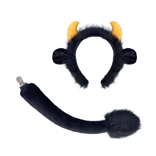 Limtula 1/2-teiliges Yaks-Ohren- und Schwanz-Set, Tier-Kostüm, Ohren, Stirnband, Schwanz, Halloween, Cosplay, Jungen, Mädchen, Halloween, Cosplay-Kostüme Limtula 1/2-teiliges Yaks-Ohren- und Schwanz-Set, Tier-Kostüm, Ohren, Stirnband, Schwanz, Halloween, Cosplay, Jungen, Mädchen, Halloween, Cosplay-Kostüme von Limtula