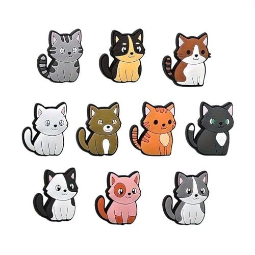 Limtula 10PCS Silikon Katzen Lose Perlen Für Anhänger Handwerk Machen Kits Schlüsselbund Handwerk Anhänger Perlen Handgemachte Ornament Dekore von Limtula