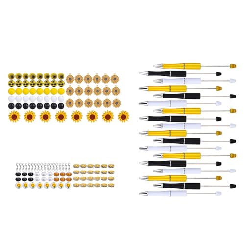 Limtula 152 Stück Perlen Kugelschreiber Mit Perlen Blumen Anhänger Schlüsselanhänger Haken Für Kindergeburtstag Weihnachten Partybevorzugungsmaterial von Limtula