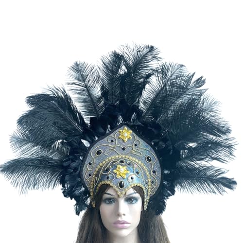 Limtula 20er Jahre Flapper Haarband für Karneval, Party, Festival, Requisiten, Federstrass, Haarband, Cosplay, Kopfbedeckung für Themenveranstaltungen von Limtula