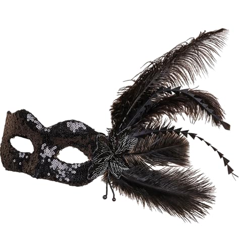 Limtula Damen-Maske, Federmaske, Venezianer, Halloween, Karneval, Party, Tanz, Abschlussball, Maske, Halbgesicht, Augenmaske Limtula Damen-Maske, Federmaske, Venezianer, Halloween, Karneval, Party, Tanz, Abschlussball, Maske, Halbgesicht, Augenmaske von Limtula