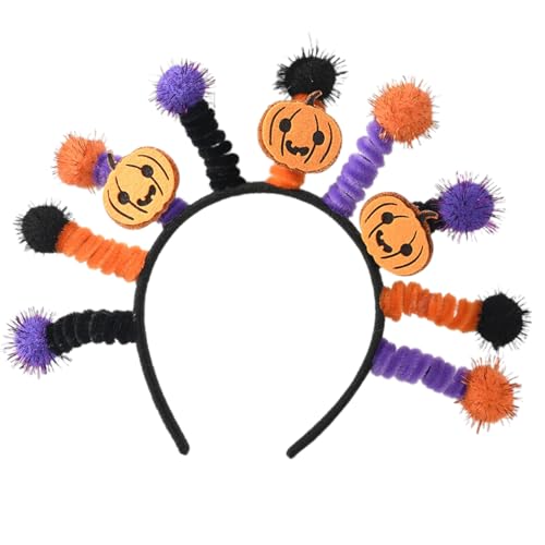 Limtula Einzigartige Totenkopf-Stirnbänder, bequem zu tragen, modische Kostüm-Haar-Dekoration für Halloween, Kostümzubehör, Halloween, Totenkopf-Stirnbänder mit pelzigen Bällen Limtula Einzigartige Totenkopf-Stirnbänder, bequem zu tragen, modische Kostüm-Haar-Dekoration für Halloween, Kostümzubehör, Halloween, Totenkopf-Stirnbänder mit pelzigen Bällen von Limtula