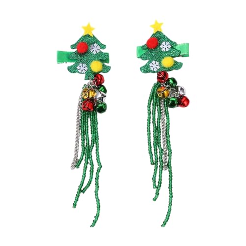 Limtula Festliche Haarspange für Kinder mit Fransen und Perlen, Haarnadel, Weihnachtsmannmütze/Weihnachtsbaum, seitliche Haarnadel, Haarschmuck für Damen von Limtula