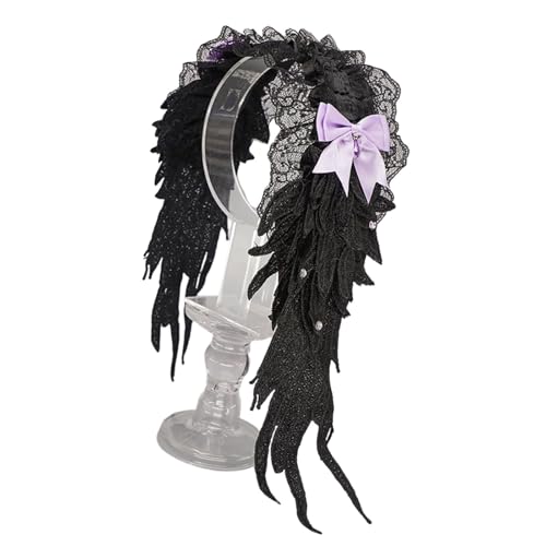 Limtula Gothic Punk Flügelhaarband Mit Verstellbarer Spitzenbogen Für Frauen Teenager Cosplay & Täglich Dunkle Accessoires Gothic Kopfbedeckung Limtula Gothic Punk Flügelhaarband Mit Verstellbarer Spitzenbogen Für Frauen Teenager Cosplay & Täglich Dunkle Accessoires Gothic Kopfbedeckung von Limtula