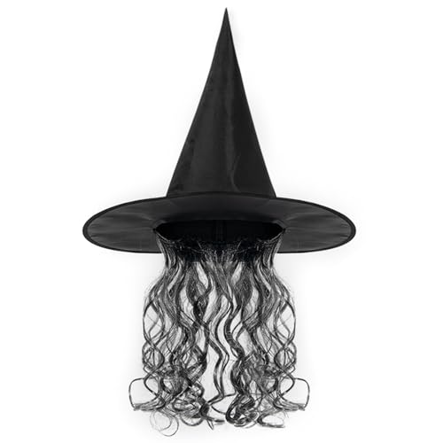 Limtula Hexenhut für Damen, Halloween, Party, Zauberer, Hut, Cosplay, Kostüm, Kopfbedeckung, Halloween, Partyhut, Kopfbedeckung von Limtula