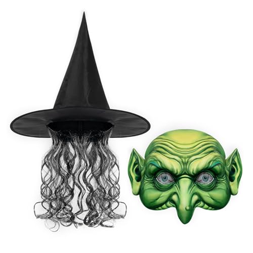 Limtula Hexenhut für Damen, Halloween, Party, Zauberer, Hut, Cosplay, Kostüm, Kopfbedeckung, Halloween, Partyhut, Kopfbedeckung von Limtula