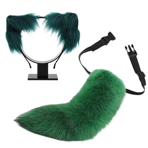 Limtula Katzen-Ohren- und Schwanz-Set, Kunstfell, Füchse, Wolfsohr, Stirnband mit Halloween, Weihnachten, Cosplay, Party, Kostüm, Zubehör, Katzenohren und Set Limtula Katzen-Ohren- und Schwanz-Set, Kunstfell, Füchse, Wolfsohr, Stirnband mit Halloween, Weihnachten, Cosplay, Party, Kostüm, Zubehör, Katzenohren und Set von Limtula