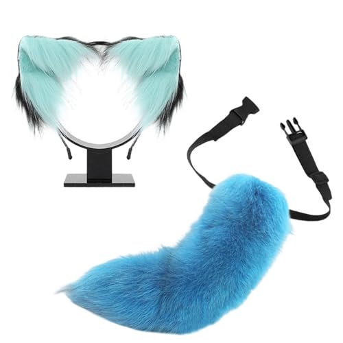 Limtula Katzen-Ohren- und Schwanz-Set, Kunstfell, Füchse, Wolfsohr, Stirnband mit Halloween, Weihnachten, Cosplay, Party, Kostüm, Zubehör, Katzenohren und Set Limtula Katzen-Ohren- und Schwanz-Set, Kunstfell, Füchse, Wolfsohr, Stirnband mit Halloween, Weihnachten, Cosplay, Party, Kostüm, Zubehör, Katzenohren und Set von Limtula