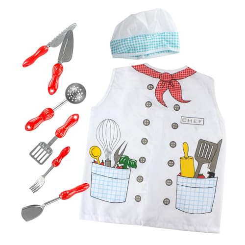 Limtula Kids Chefs Kostümzubehör Dressing Set Tun So Als Outfits Spielzeugweste Scheiben Köche Outfits Spielen Limtula Kids Chefs Kostümzubehör Dressing Set Tun So Als Outfits Spielzeugweste Scheiben Köche Outfits Spielen von Limtula