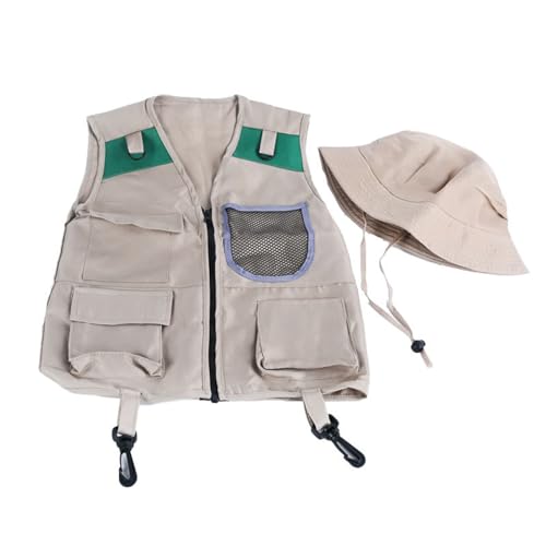 Limtula Kinder-Set mit Safaris-Weste, Hut für 4–6 Jahre alte Jungen, Mädchen, Kinder, Safaris-Kostüme, STEM, Outdoor-Entdecker-Kits, Outdoor-Erkundung Limtula Kinder-Set mit Safaris-Weste, Hut für 4–6 Jahre alte Jungen, Mädchen, Kinder, Safaris-Kostüme, STEM, Outdoor-Entdecker-Kits, Outdoor-Erkundung von Limtula