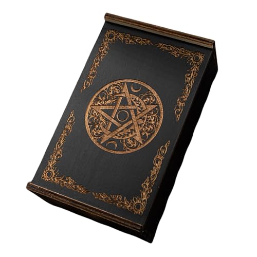 Limtula Leerer Kartenaufbewahrungskoffer Spielkartenbox Verpackung Kartenhalter Tarot Behälter Aufbewahrungskoffer Aus Holz Spielkartenbox von Limtula