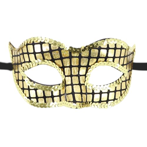 Limtula Maskeraden Venezianer Party Pailletten Spitze Karneval mit verstellbaren Trägern Damen Herren Karneval Abschlussball Pailletten Halbgesicht Limtula Maskeraden Venezianer Party Pailletten Spitze Karneval mit verstellbaren Trägern Damen Herren Karneval Abschlussball Pailletten Halbgesicht von Limtula