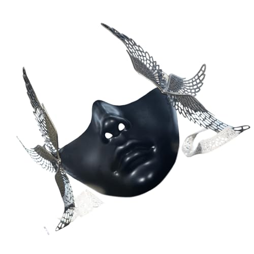 Limtula Mechanisch mit Flügeln, Maskerade, halbes Gesicht, Halloween, Cosplay, Zubehör für Damen und Herren, Maskerade, Cosplay, bequem Limtula Mechanisch mit Flügeln, Maskerade, halbes Gesicht, Halloween, Cosplay, Zubehör für Damen und Herren, Maskerade, Cosplay, bequem von Limtula