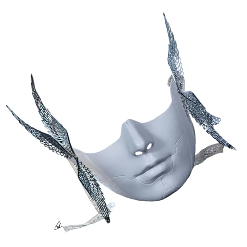 Limtula Mechanisch mit Flügeln, Maskerade, halbes Gesicht, Halloween, Cosplay, Zubehör für Damen und Herren, Maskerade, Cosplay, bequem Limtula Mechanisch mit Flügeln, Maskerade, halbes Gesicht, Halloween, Cosplay, Zubehör für Damen und Herren, Maskerade, Cosplay, bequem von Limtula