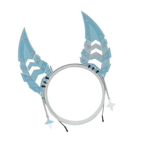 Limtula Motorrad-Teufelsohren Stirnband Anime Stirnband Maskeraden Kostüm Kopfbedeckung Cosplay Requisiten Hairhoop Party Zubehör von Limtula