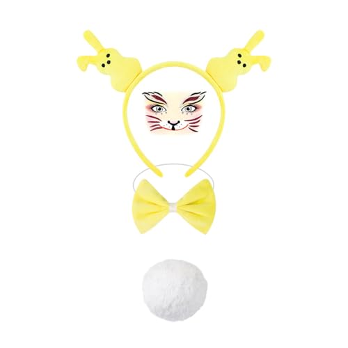 Limtula Osterhasenkostüm-Set für Damen, Hasenohren, Stirnband, Fliege, Tutus, Rock, Hasenschwanz, Zubehör für Halloween-Party, Hasen-Kostüm-Zubehör Limtula Osterhasenkostüm-Set für Damen, Hasenohren, Stirnband, Fliege, Tutus, Rock, Hasenschwanz, Zubehör für Halloween-Party, Hasen-Kostüm-Zubehör von Limtula