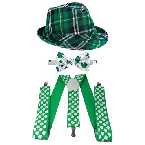 Limtula Patricks Day Outfits Zubehör Irish Festival Kleidung Mit Hut Halskette Tasche Bowtie Exile Für Brillen Festival Zubehör Grün Limtula Patricks Day Outfits Zubehör Irish Festival Kleidung Mit Hut Halskette Tasche Bowtie Exile Für Brillen Festival Zubehör Grün von Limtula