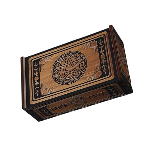 Limtula Push Pull Tarot Karten Aufbewahrungsbox Aus Holz Tarot Karten Aufbewahrung Geschenketui Kleine Schmuckkästchen Tragbare Wahrsagerei Aufbewahrungsbox von Limtula