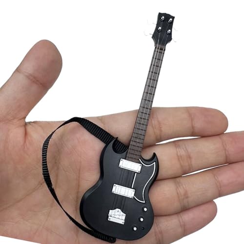 Limtula Realistische Miniaturgitarre Für Puppenhäuser Sammelbare Winzige Gitarrenmodell 1/12 Dollhouses Möbelmusiker Tisch Dekore von Limtula