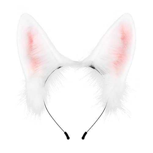 Limtula Süßer großer Ohr-Haarreif für Damen, Make-up-Stirnband für Halloween, Cosplay, Haarschmuck von Limtula