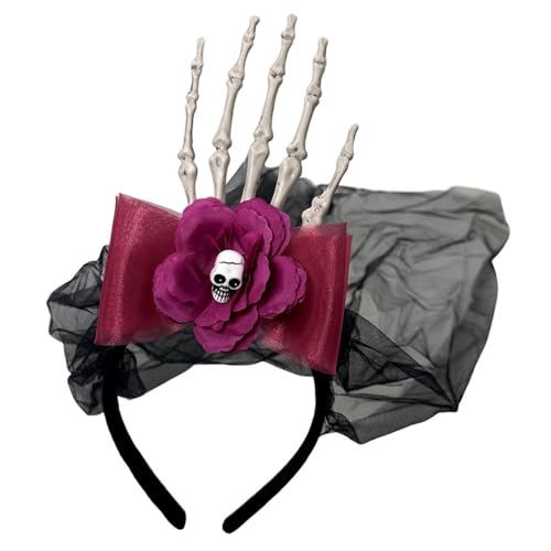 Limtula Verstellbares Horror-Haarband mit Skelett-Hand, Netz-Dekoration, Cosplay-Stirnband, Kopfbedeckung für Kostümpartys, Halloween, Haarschmuck Limtula Verstellbares Horror-Haarband mit Skelett-Hand, Netz-Dekoration, Cosplay-Stirnband, Kopfbedeckung für Kostümpartys, Halloween, Haarschmuck von Limtula