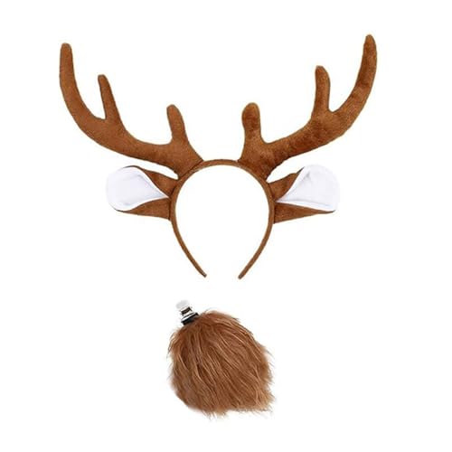 Limtula Weihnachts-Hirsch-Ohr-Stirnband für Damen und Mädchen, Cosplay, Weihnachten, Hirsch-Kostüm, Zubehör, Halloween, Hirsch, Verkleidungs-Outfits von Limtula