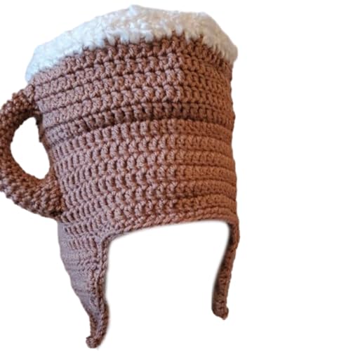 Lustiger Bierbecher Cosplay Für Teenager Gestrickte Farbenfrohe Strickhüte Coole Foto Requisiten Für Bierliebhaber Halloween von Limtula