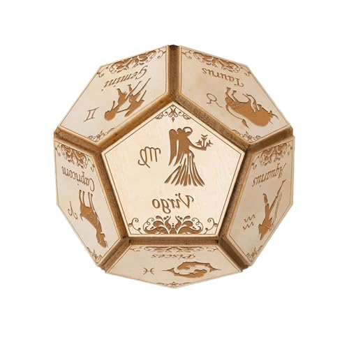 Polyedrische Würfel Kleine Größe 12 Zodiacs Gravierte Haltbarkeit Kompakte Holz Für Familienspaß Und Lernen Von Zodiacs Themed Party Game Polyedrische Würfel Kleine Größe 12 Zodiacs Gravierte Haltbarkeit Kompakte Holz Für Familienspaß Und Lernen Von Zodiacs Themed Party Game von Limtula
