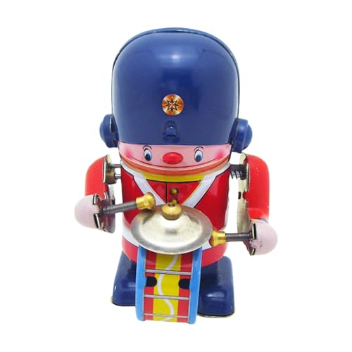 Tinplate Toy Soldat Einzigartiger Schlagzeuger Auf Tin Roboter Vintage Windup Spielzeug Für Die Heimdekoration Und Sammlung von Limtula