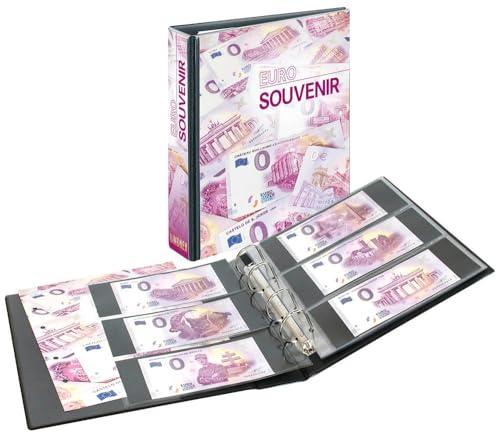 LINDNER Das Original PUBLICA M Sammelalbum für 0-Euro Souvenirscheine mit 10 beidseitig bestückbaren Folienblättern, für 60 Belege von LINDNER Das Original