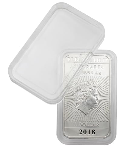 LINDNER Das Original Rechteckige Münzkapseln Innenmaße 27 x 47 mm, 10er-Packung, z.B. für 1 Oz. Australien Silber-Münzbarren von LINDNER Das Original