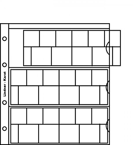 LINDNER Das Original Karat-Münzblätter für Euro-Kursmünzensätze, inkl. neutralem Vordruck-Zwischenblatt weiß, 5er-Packung von LINDNER Das Original
