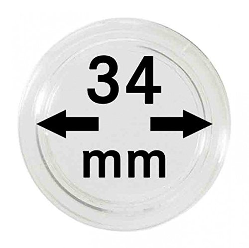 LINDNER Das Original Münzkapseln Innen-Ø 34 mm, 100er-Packung von LINDNER Das Original