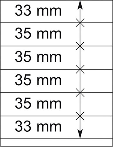 LINDNER Das Original T-Blanko-Blätter mit 6 Streifen: 33 mm - 10er-Packung von LINDNER Das Original