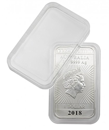 Lindner Rechteckige Münzkapseln Innenmaße 27 x 47 mm, z.B. für 1 Oz. Australien Silber-Münzbarren, 1, 5 oder 10 Stück (5 Stück) von Lindner