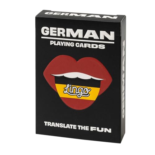 German- Lingo Playing Cards | Language Learning Game Set | Fun Visual Flashcard Deck To Increase Vocabulary and Pronunciation Skills - 54 Useful Phrases von Lingo